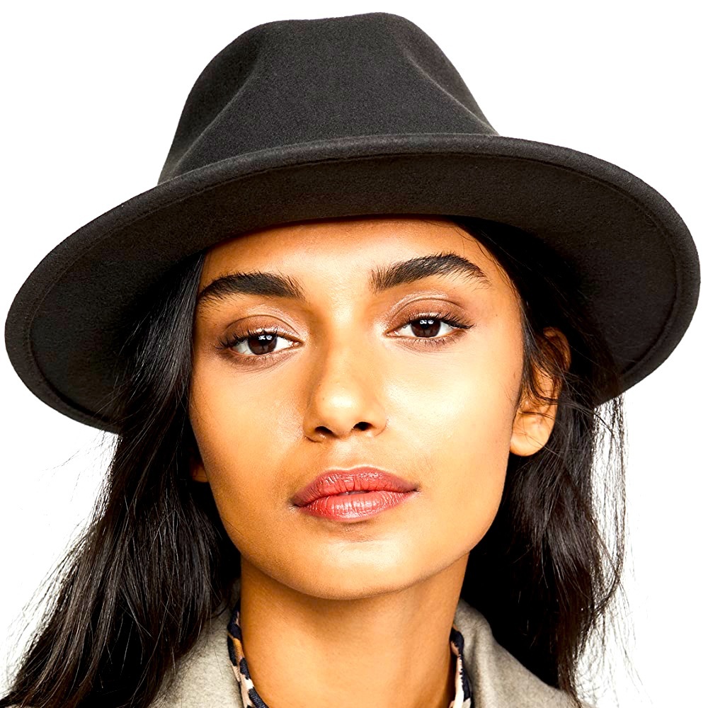 Brixton Coleman Fedora in Black, Size S